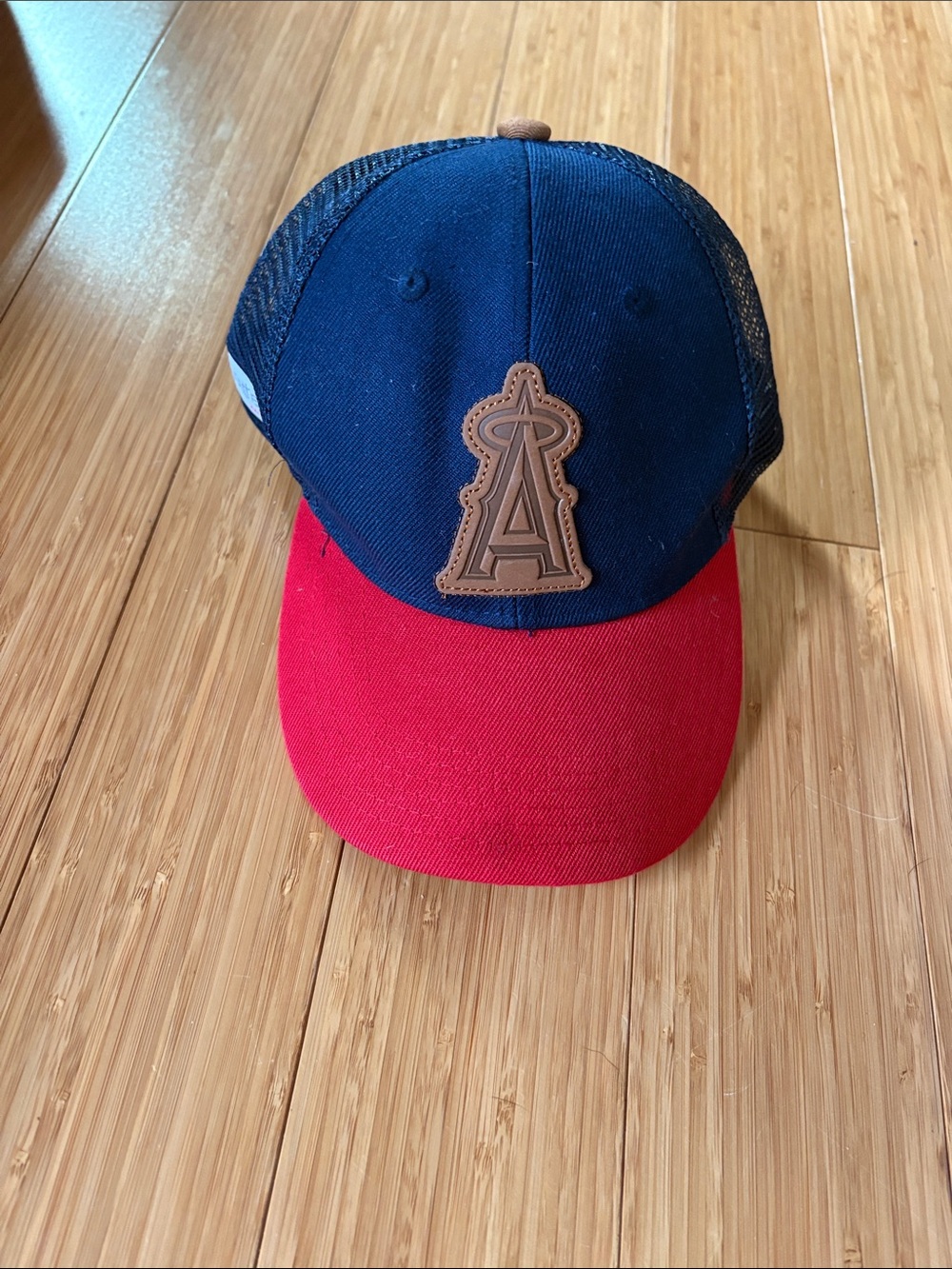 LA Angels adjustable cap navy w red brim YouTheory FREE SHIPPING trucker hat